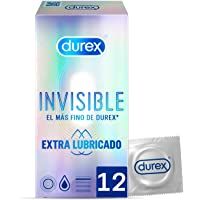 Durex Preservativos Invisibles Extra Lubricados - 12 condones